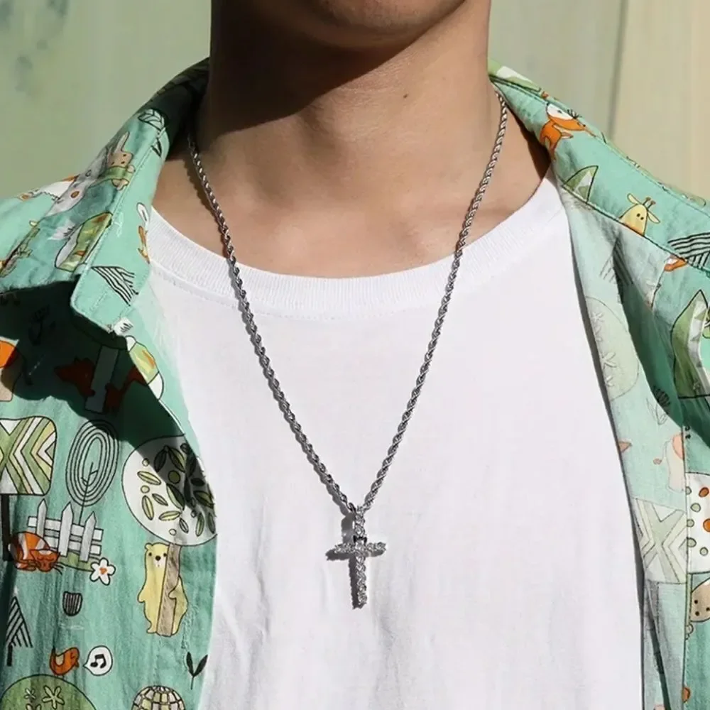 24-inch sparkling Cross pendant necklace